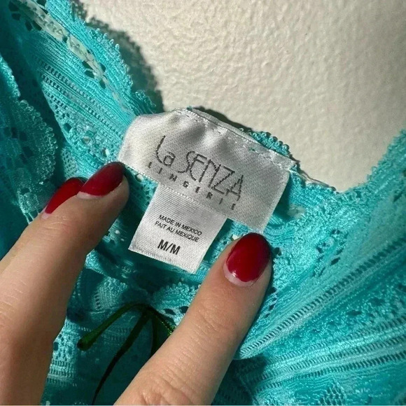 La Senza Y2K teal blue mermaid core/fairy lingerie bra top M - Picture 5 of 5